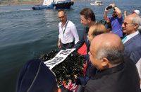 Kabotaj Bayramı’nda Marmara’ya çelenk bırakıldı