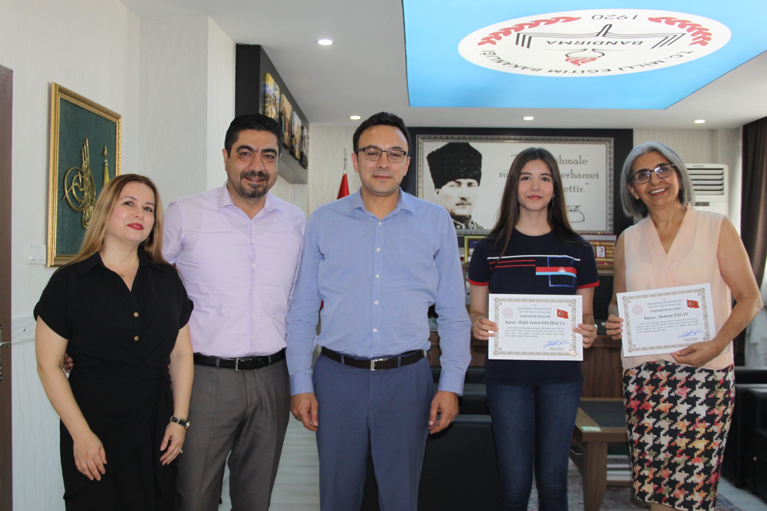 Liselere Geçiş Sistemi (LGS) sınavında 500 tam puan alan Bandırma