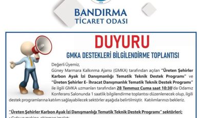 “Üreten Şehirler” için bilgilendirme toplantısı