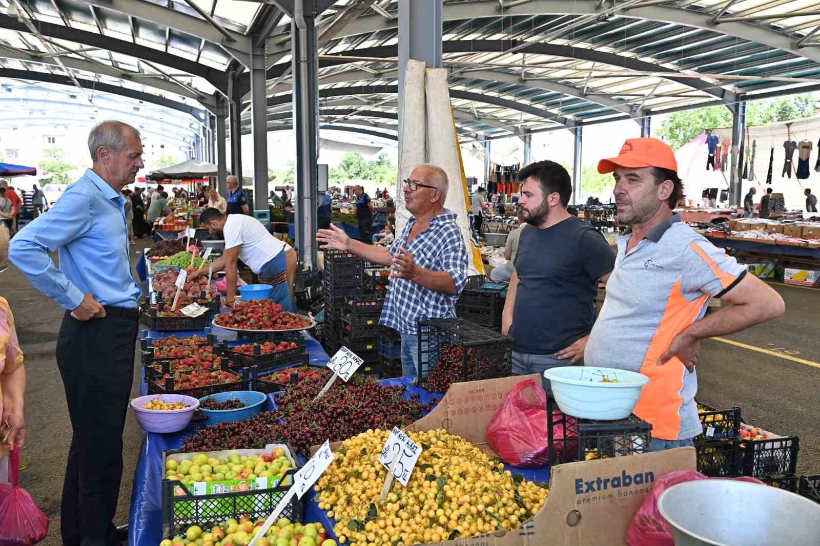 SÜLEYMANPAŞA BELEDİYE BAŞKANI HÜSEYİN UZUNLAR, ALTINOVA MAHALLESİ KAPALI PAZARYERİ’NDE KURULAN