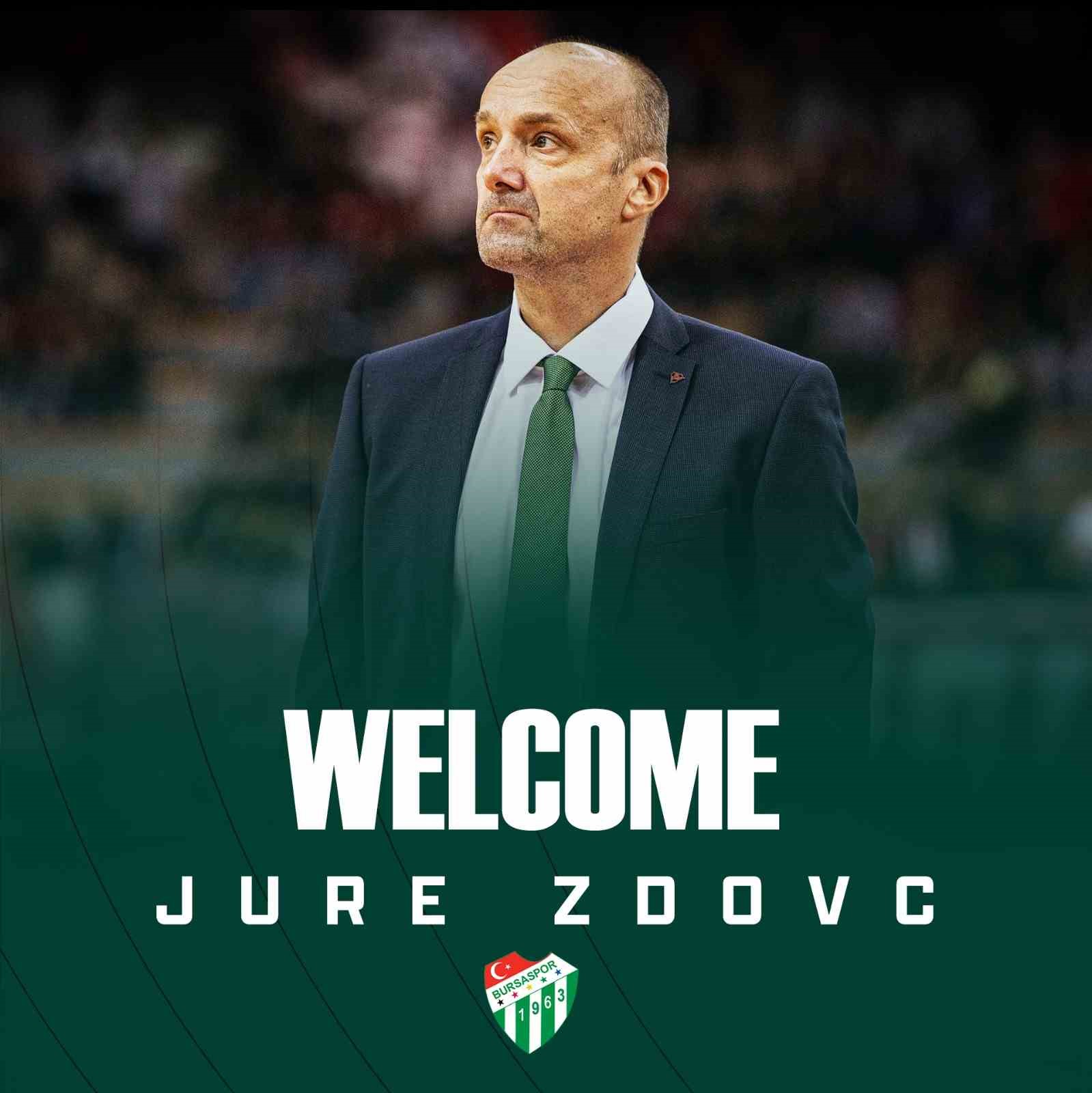BURSASPOR BASKETBOL'UN YENİ BAŞANTRENÖRÜ JURE ZDOVC OLDU.