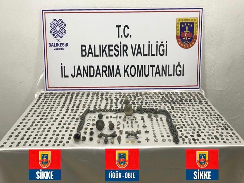 Balıkesir İl Jandarma Komutanlığı tarafından kültür ve tabiat varlıkları kaçakçılığı