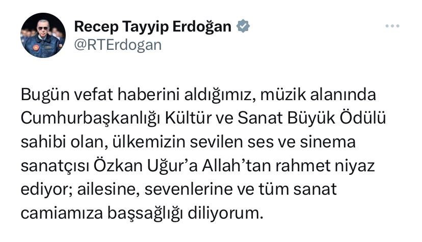 CUMHURBAŞKANI ERDOĞAN TAZİYE