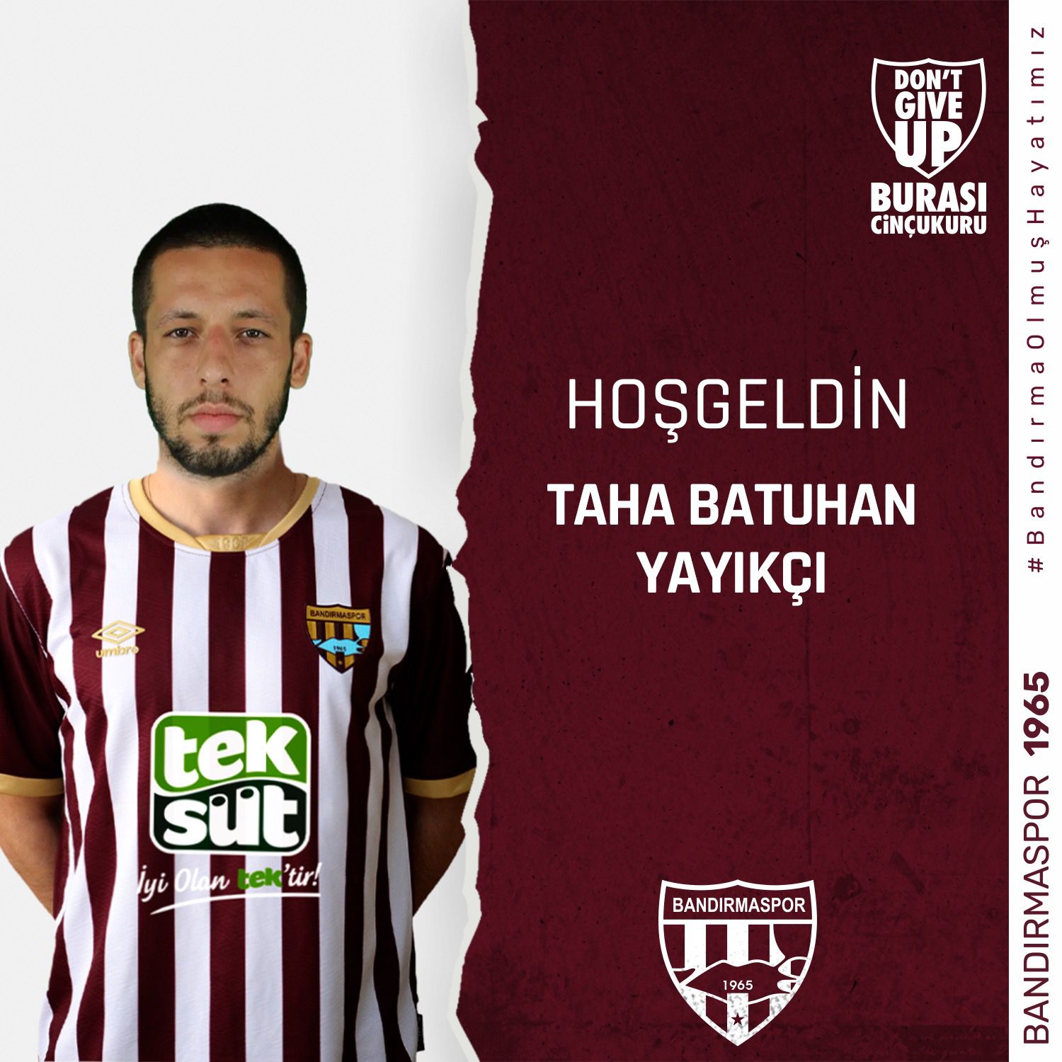 Bandırmaspor, stoper oyuncusu Taha Batuhan Yayıkçı ile 3 yıllık anlaşma