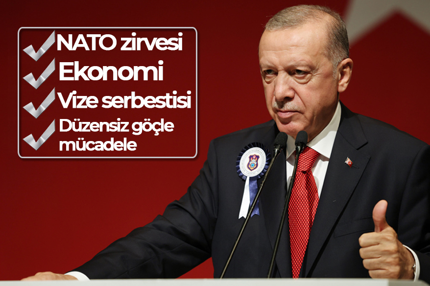 Cumhurbaşkanı Erdoğan’dan çarpıcı mesajlar! Cumhurbaşkanı Recep Tayyip Erdoğan, Litvanya’da gerçekleşen NATO Zirvesi dönüşünde gazetecilerin