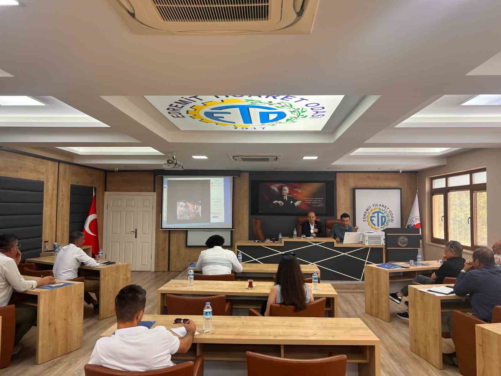 EDREMİT TİCARET ODASI (ETO) MECLİS SALONUNDA TERMAL TURİZM SEKTÖR TOPLANTISI