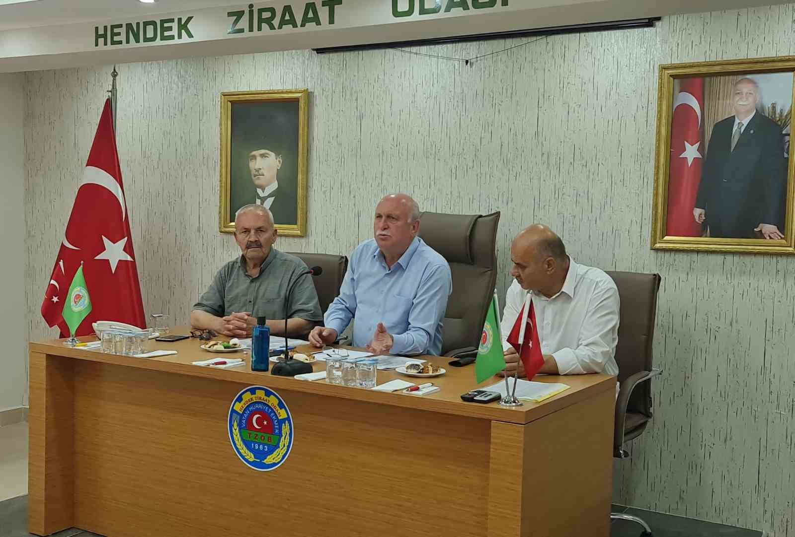 FINDIK ÜRETİCİLERİ İLE HENDEK İLÇESİNDE BİR ARAYA GELEN ZİRAAT ODALARI