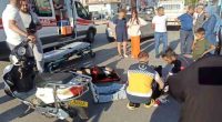 Karaman’da kamyonet ile elektrikli bisikletin çarpışması sonucu meydana gelen trafik