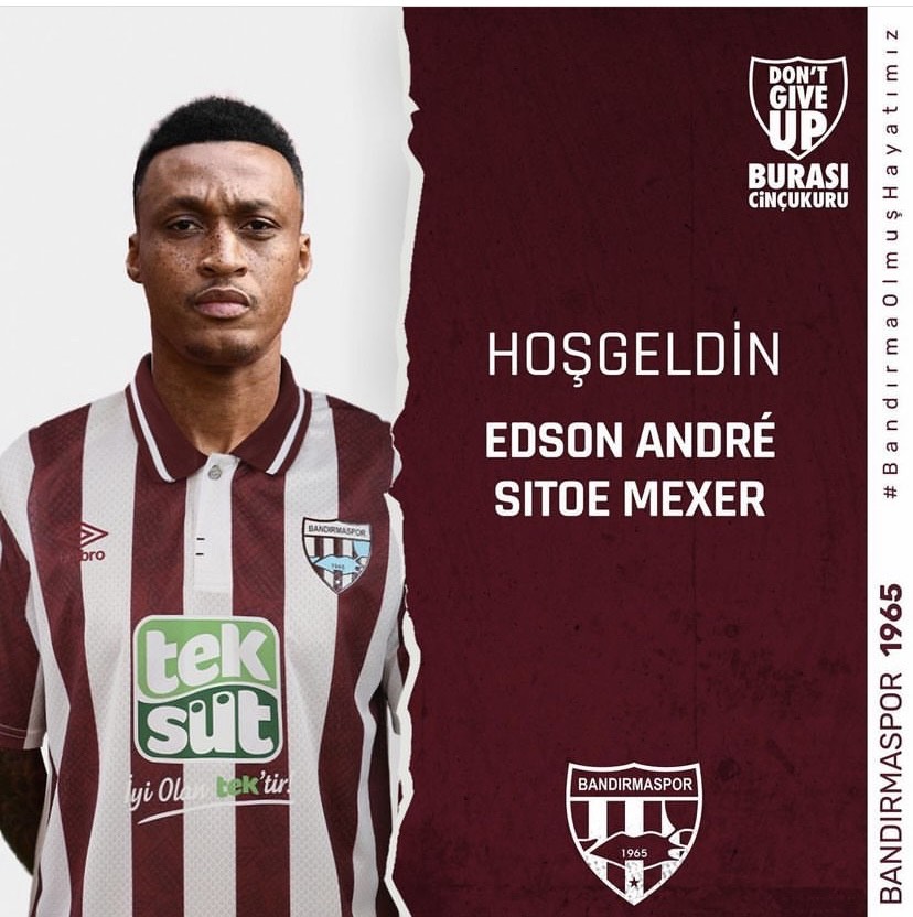 Bandırmaspor, Edson Andre Sitoe Mexer ile 2 yıllık sözleşme imzaladı.