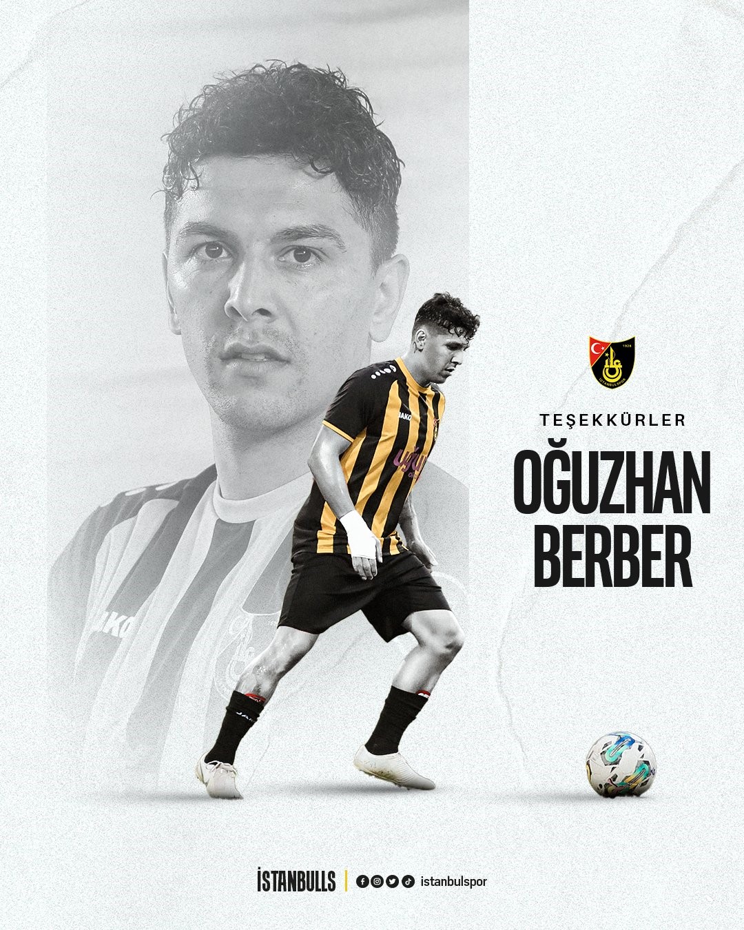 İSTANBULSPOR, 31 YAŞINDAKİ SAĞ BEK OYUNCUSU OĞUZHAN BERBER’İN TAKIMDAN AYRILDIĞINI