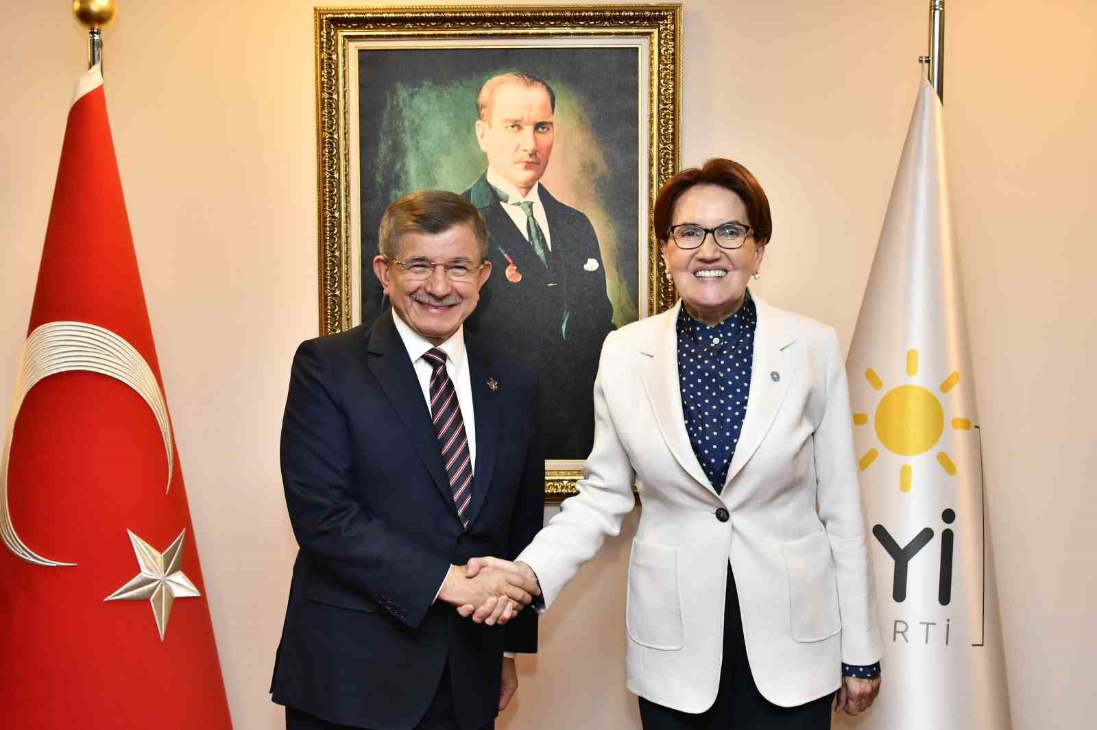 İYİ PARTİ LİDERİ MERAL AKŞENER, GELECEK PARTİSİ LİDERİ AHMET DAVUTOĞLU