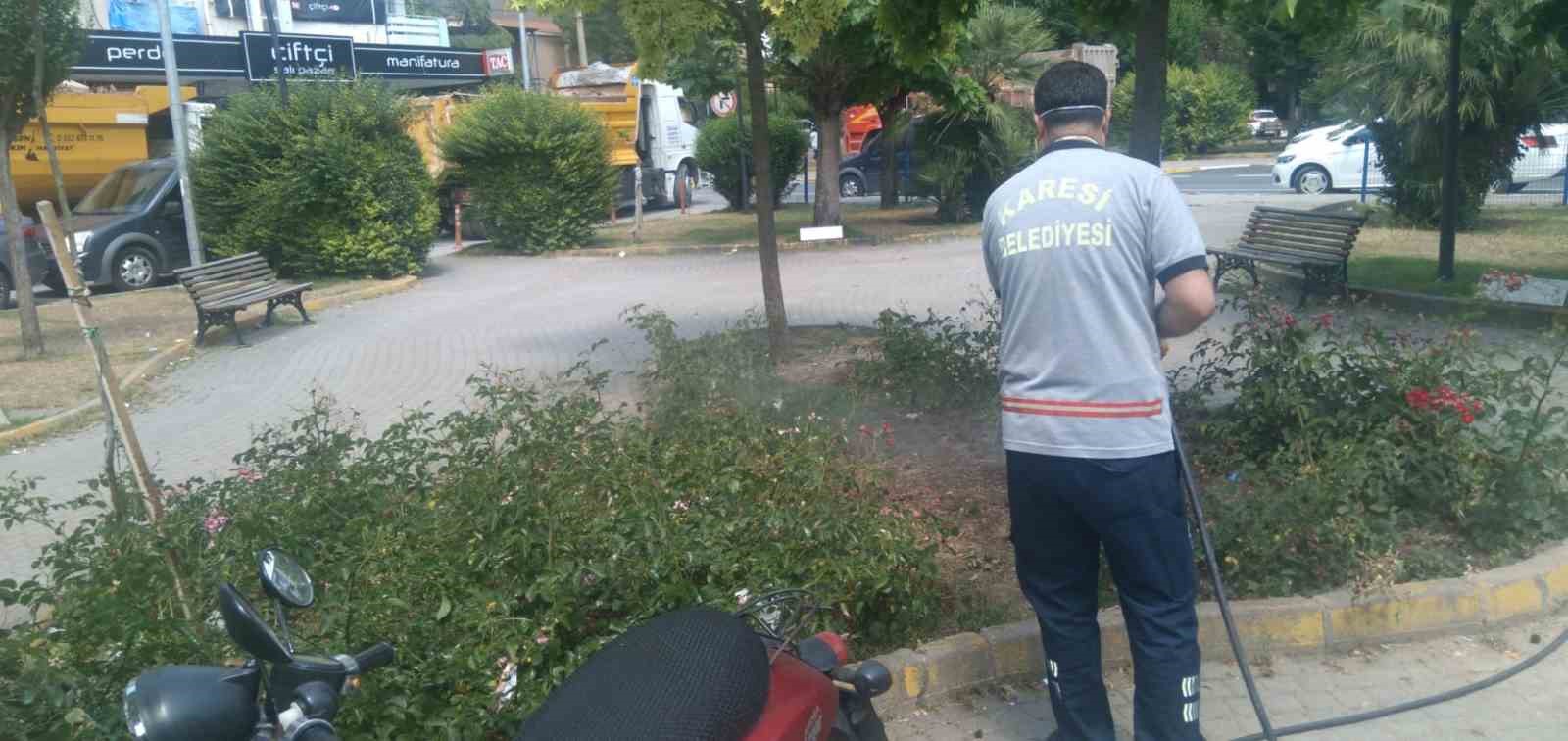Karesi de ilaçlama 7/24 sürüyor KARESİ DE İLAÇLAMA 7/24 SÜRÜYOR