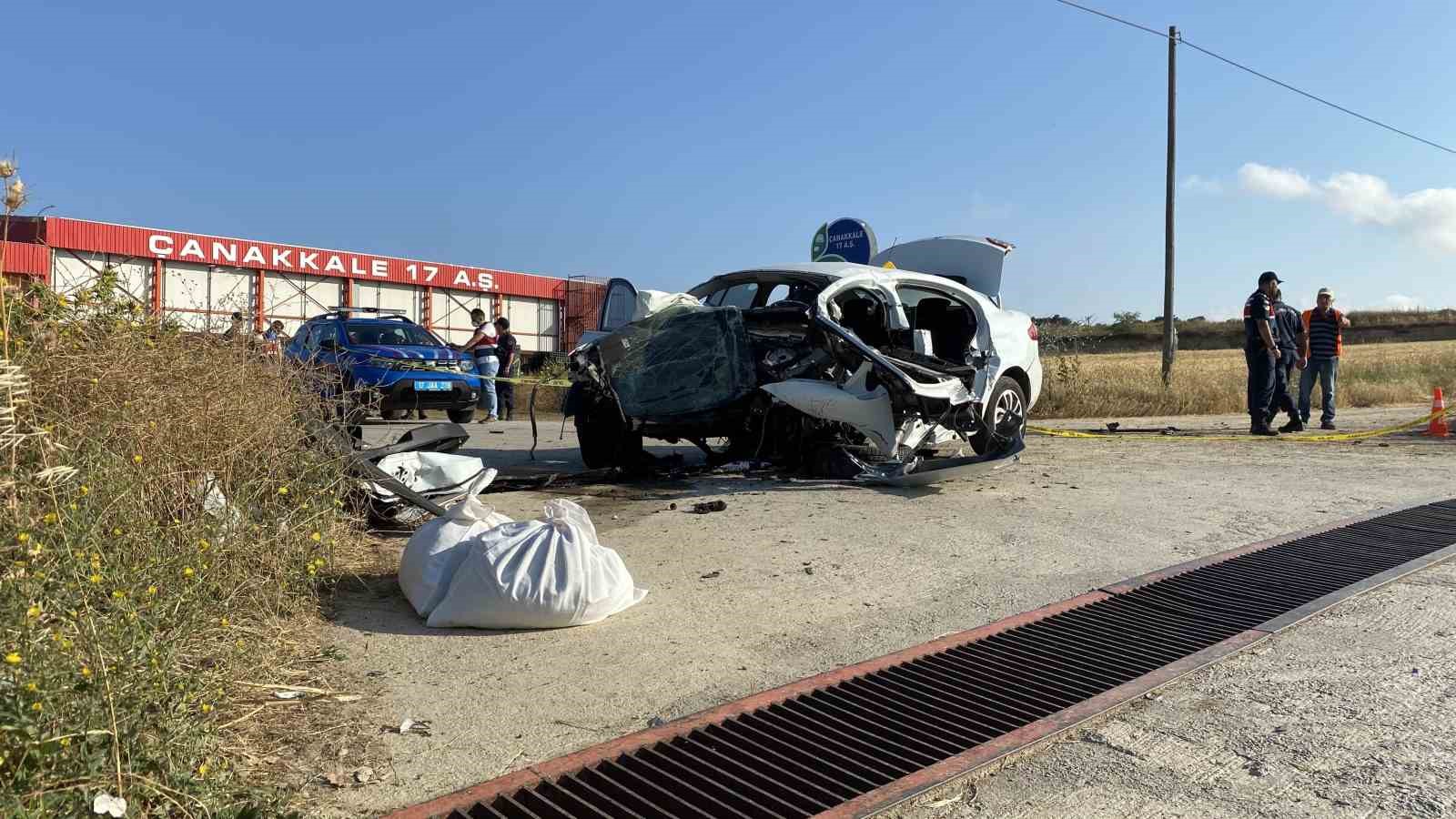ÇANAKKALE’DE TEK TARAFLI MEYDANA GELEN TRAFİK KAZASINDA BİR SOĞUK HAVA