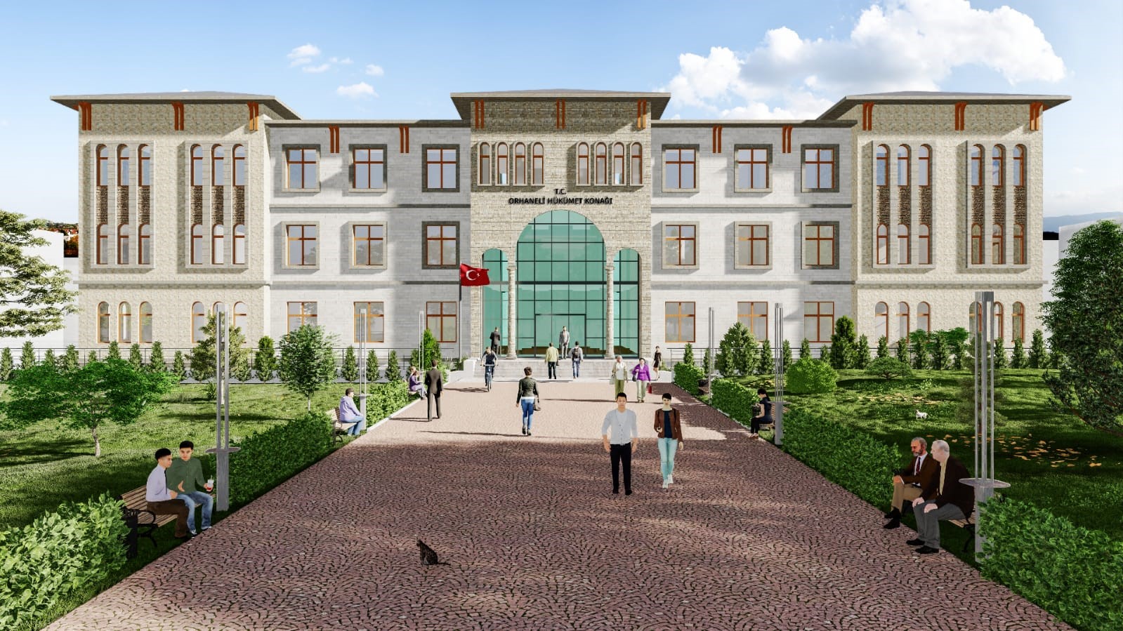 ORHANELİ İLÇE MERKEZİNDE BULUNAN HÜKÜMET BİNASI YIKILARAK YENİ YERİNDE İNŞA