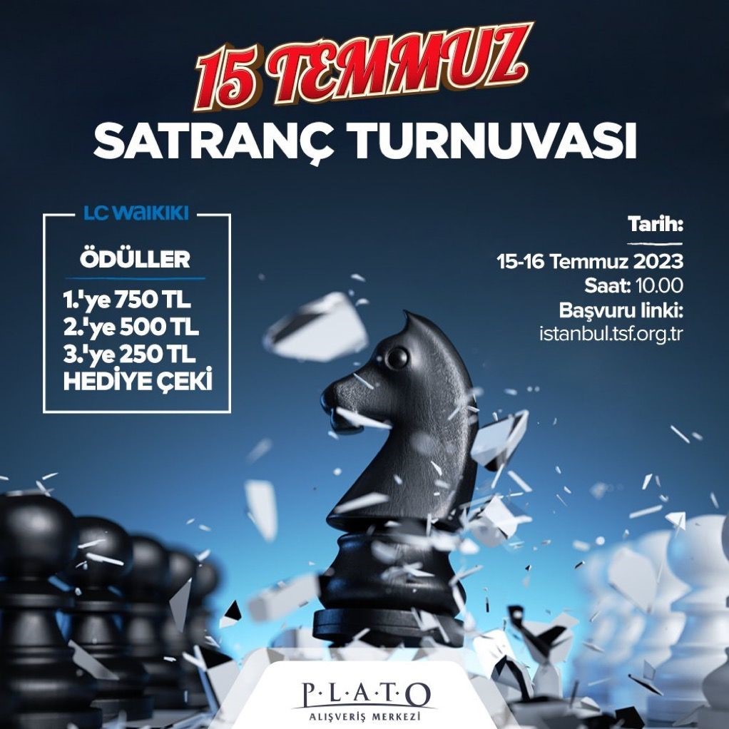 PLATO’DA “15 TEMMUZ SATRANÇ TURNUVASI” DÜZENLENECEK