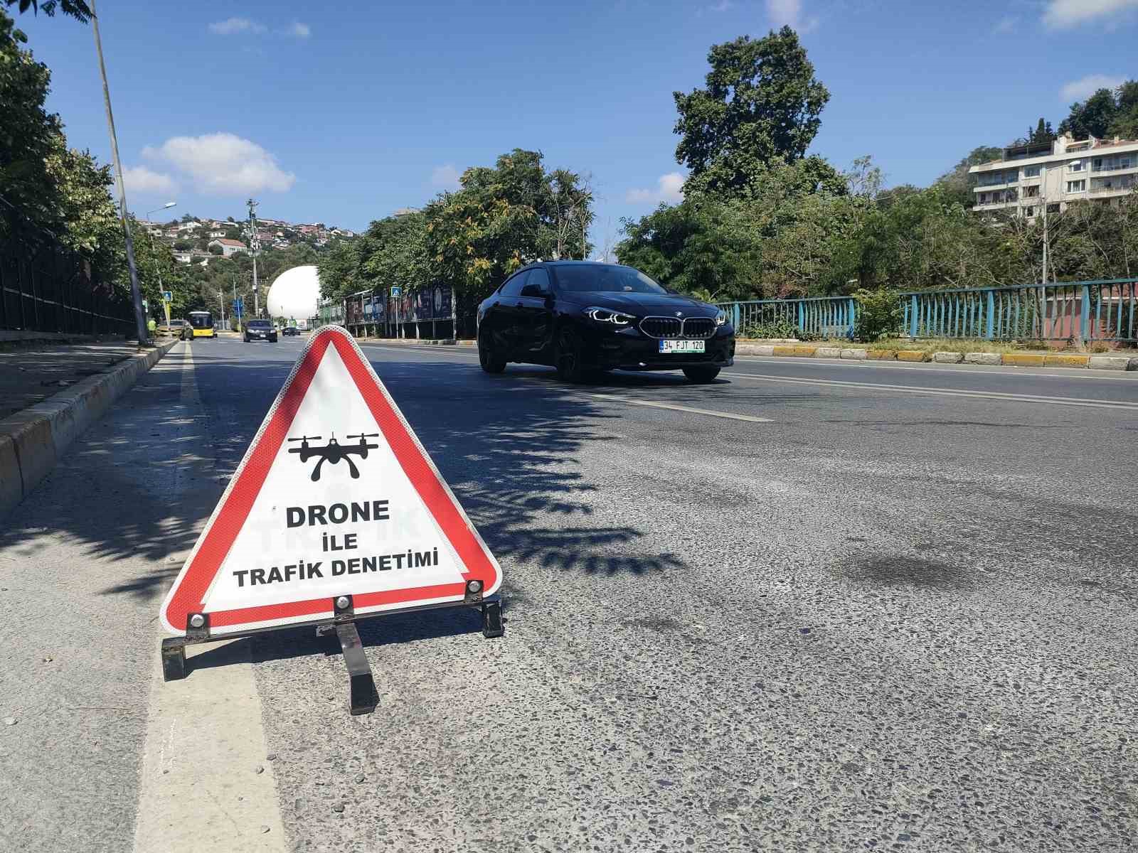SARIYER’DE İSTANBUL EMNİYET MÜDÜRLÜĞÜ TRAFİK ŞUBESİ EKİPLERİ TARAFINDAN DRON DESTEKLİ