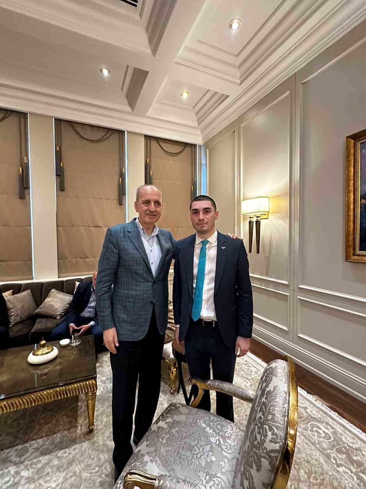 TÜRKİYE EĞİTİM FEDERASYONU GENEL BAŞKANI MERT ŞENER, TBMM BAŞKANI NUMAN