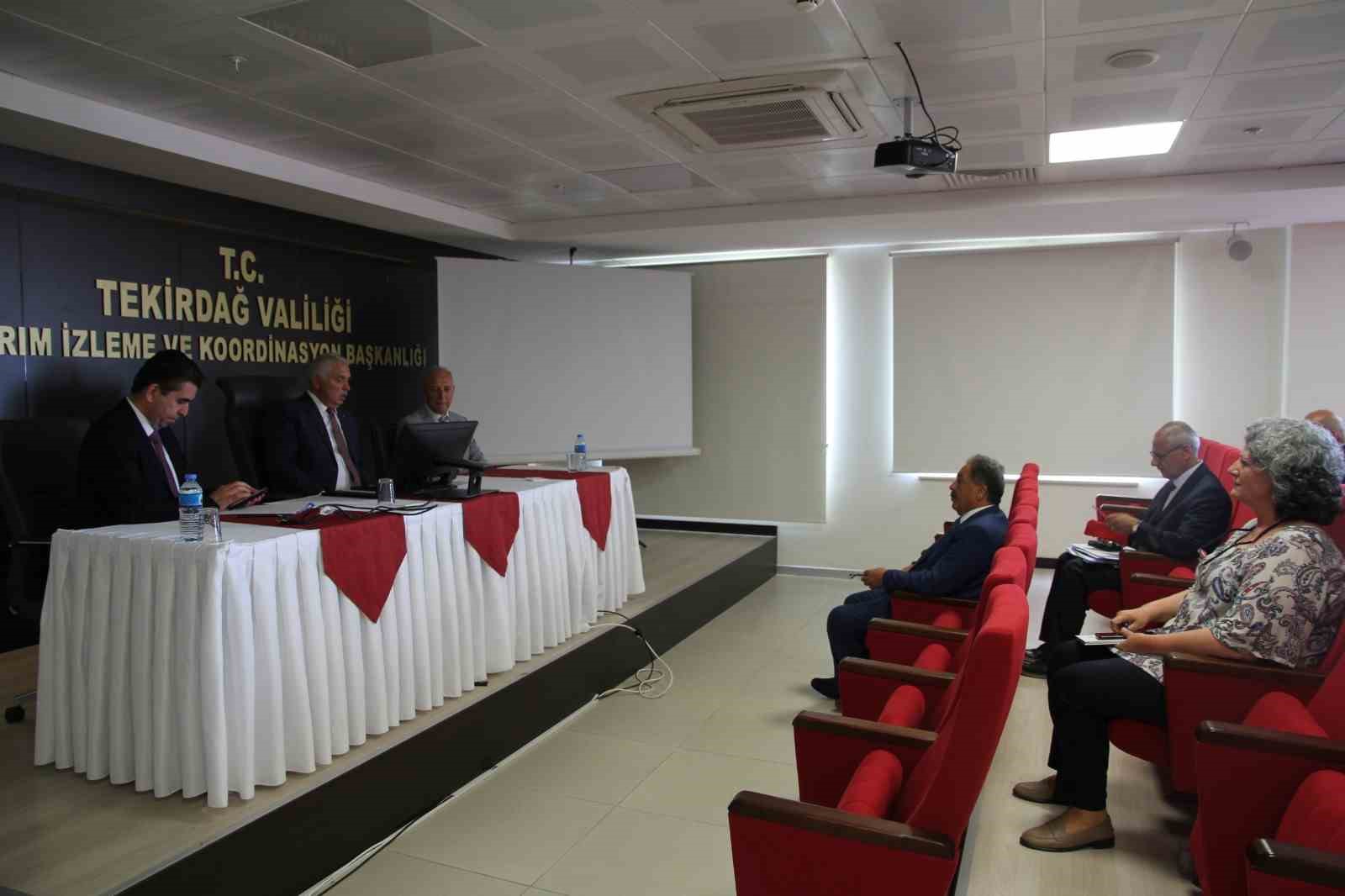 TEKİRDAĞ İL İDARE KURULU ŞUBE BAŞKANLARI TOPLANTISI, VALİ AZİZ YILDIRIM