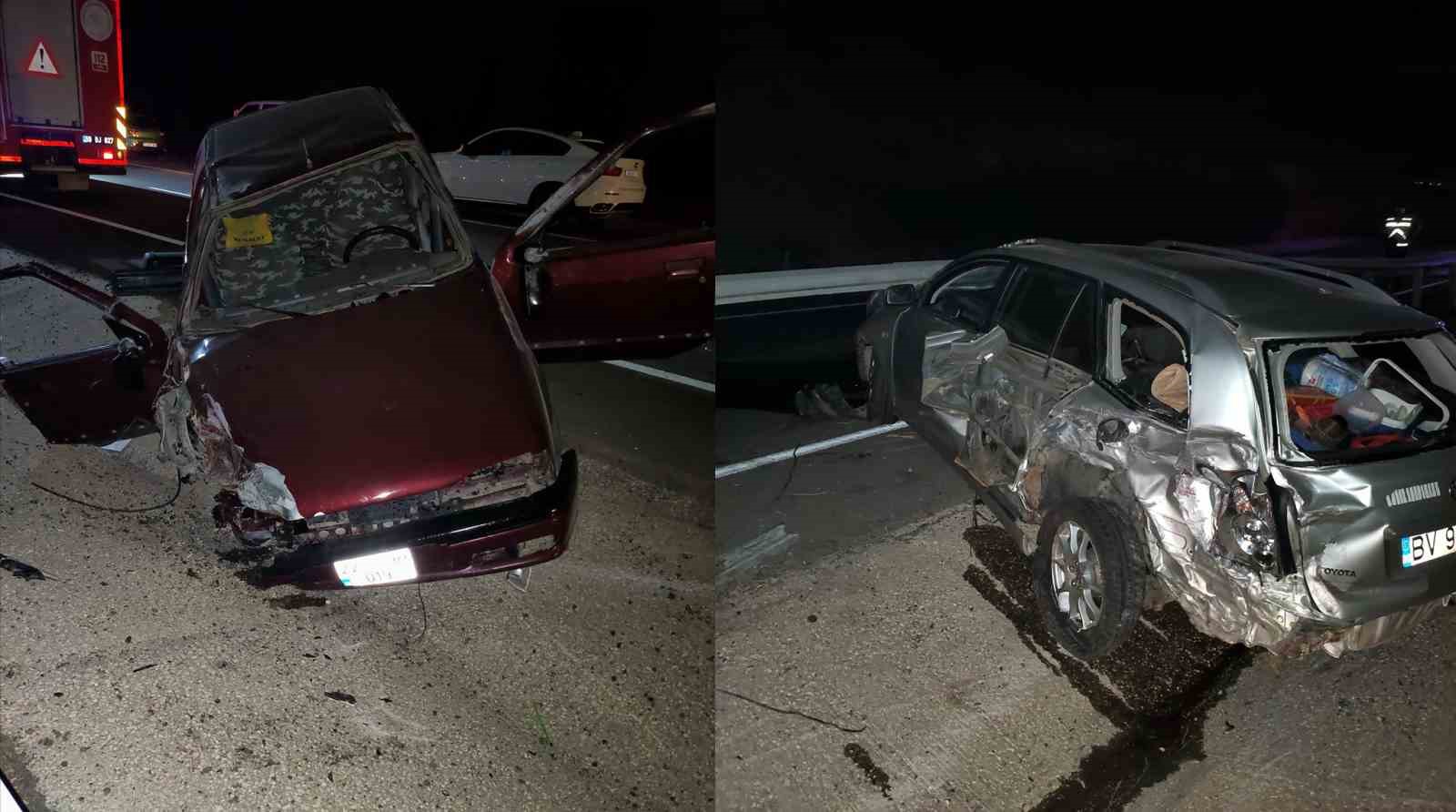 TEKİRDAĞ’IN MALKARA İLÇESİNDE GECE GEÇ SAATLERDE MEYDANA GELEN TRAFİK KAZASINDA