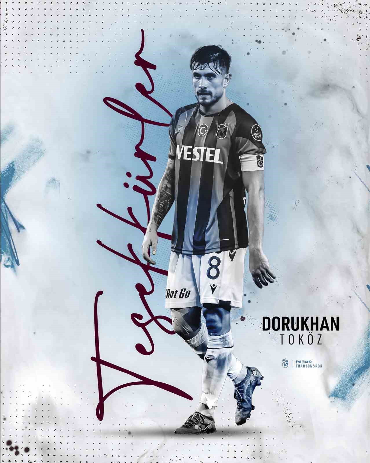 TRABZONSPOR, 27 YAŞINDAKİ ORTA SAHA OYUNCUSU DORUKHAN TOKÖZ'ÜN SÖZLEŞMESİNİN KARŞILIKLI