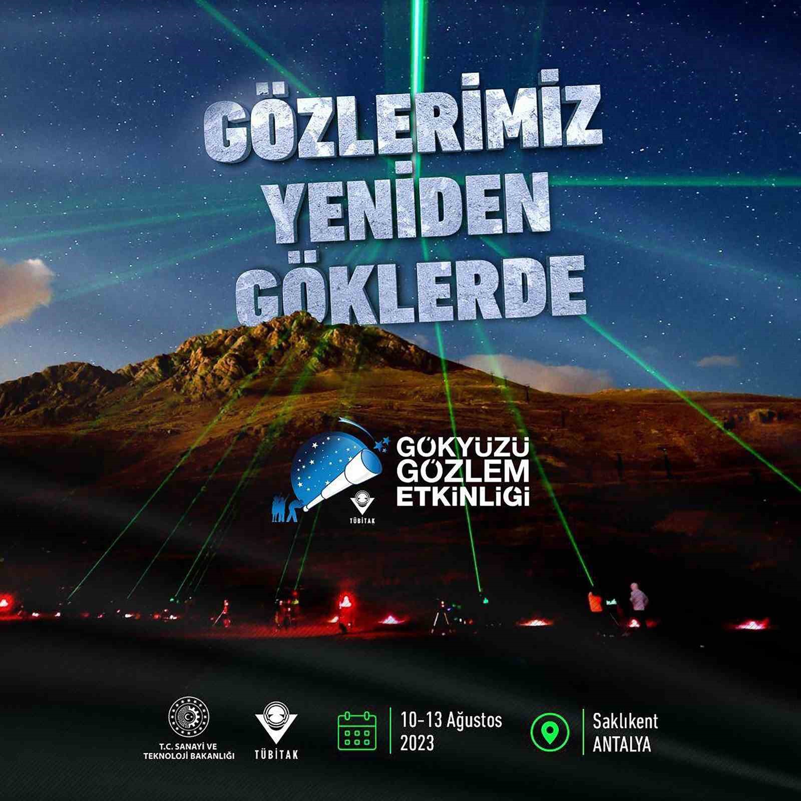TÜBİTAK’IN HER YAŞTAN GÖKYÜZÜ MERAKLISINI BULUŞTURDUĞU GÖKYÜZÜ GÖZLEM ETKİNLİKLERİ ANTALYA