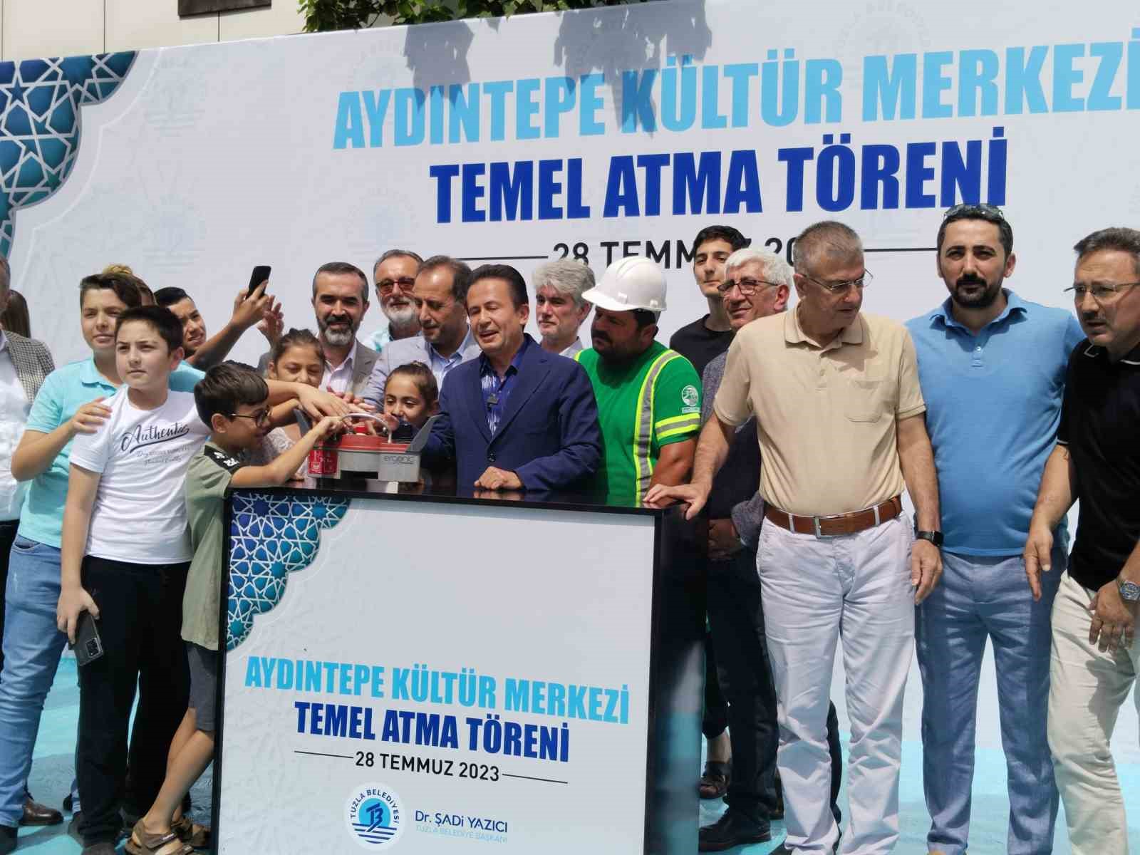 TUZLA’DA AYDINTEPE MAHALLESİ’NDE YENİ KÜLTÜR MERKEZİNİN TEMELİ TUZLA BELEDİYE BAŞKANI