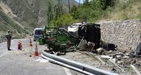 Erzurum’un Tortum ilçesi Aksu Mahallesi’nde meydana gelen trafik kazasında 2