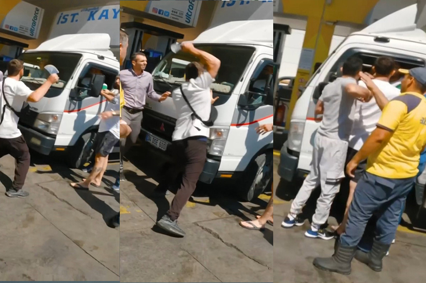 MALTEPE'DE AKARYAKIT İSTASYONUNDA KARŞILAŞAN İKİ SÜRÜCÜ ARASINDA YOL VERME TARTIŞMASI