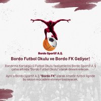 Bandırma Kartalgücü Futbol Okulu faaliyetlerine, “Bordo Futbol Okulu” olarak devam