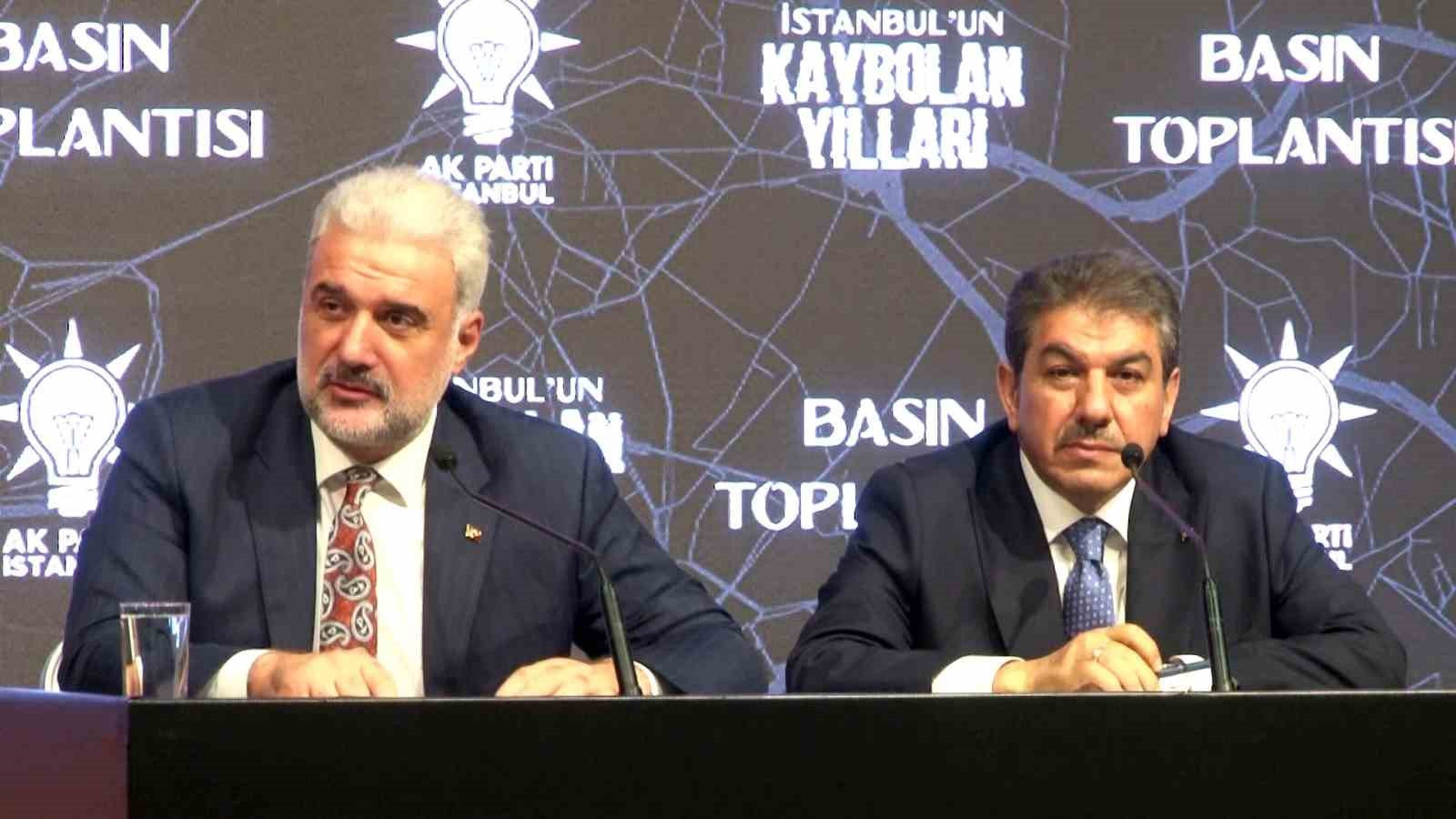 AK PARTİ İSTANBUL İL BAŞKANLIĞI, “İSTANBUL’UN KAYBOLAN YILLARI” KONULU BİR