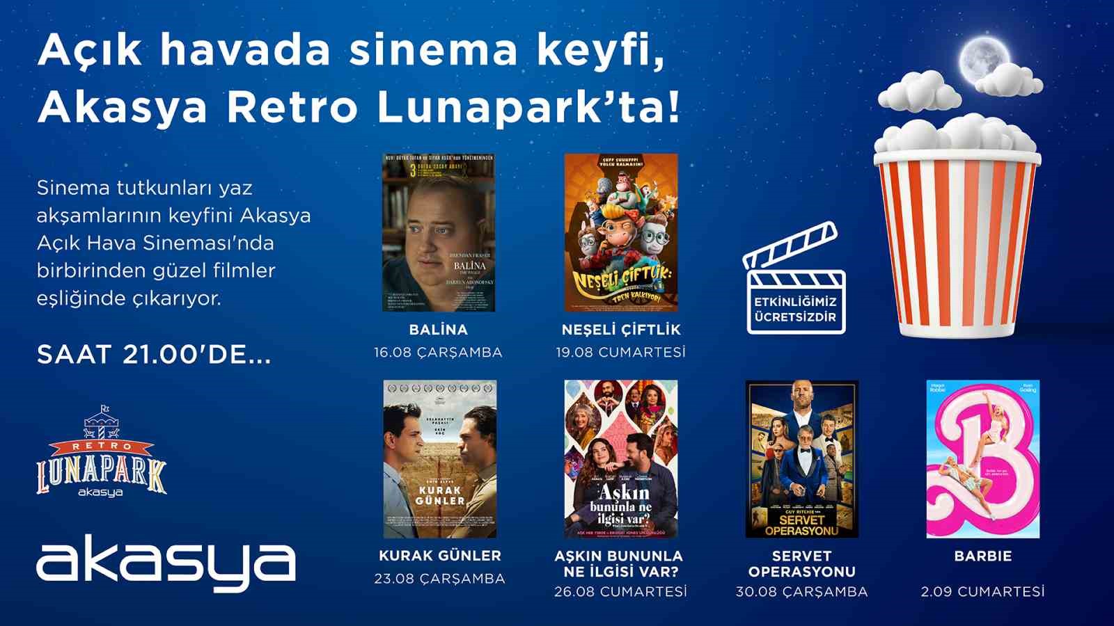 AKASYA AÇIK HAVA SİNEMASI İÇİN GERİ SAYIM BAŞLADI. 16 AĞUSTOS-2