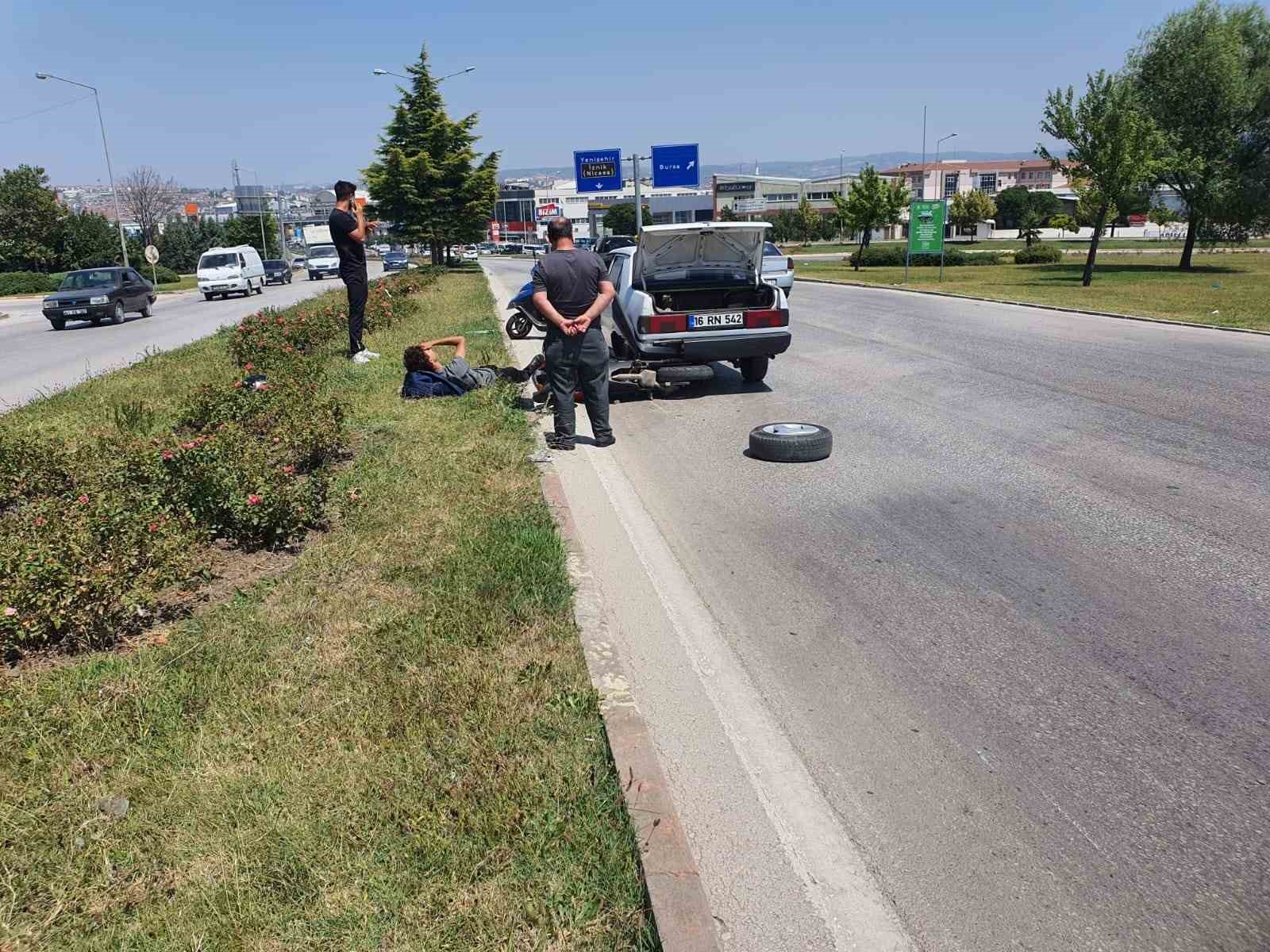 BURSA’NIN İNEGÖL İLÇESİNDE YOL ÜZERİNDE ARIZA YAPAN ARACI FARK ETMEYEN