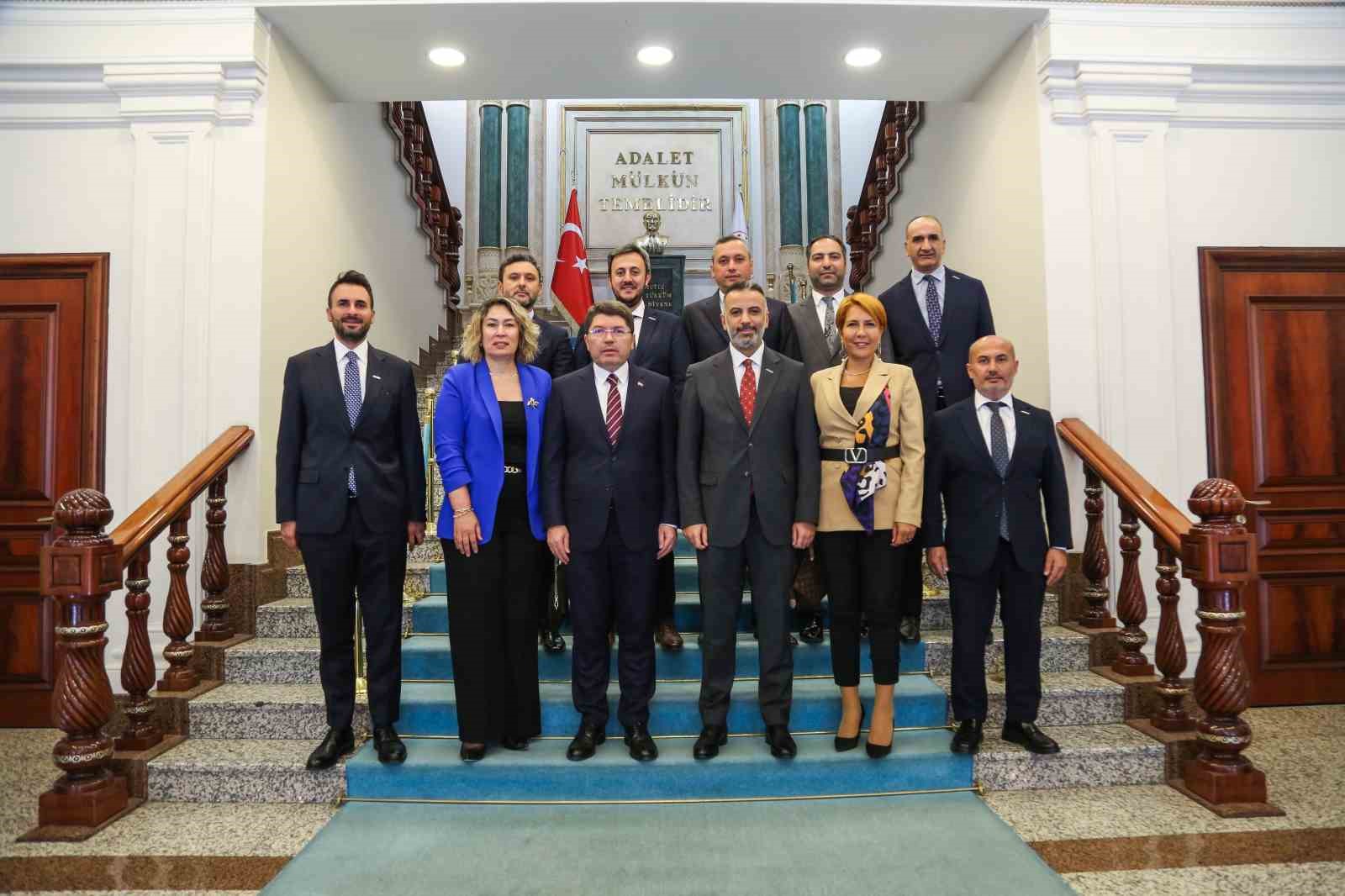 ADALET BAKANI YILMAZ TUNÇ, ASKON GENEL BAŞKANI ORHAN AYDIN VE