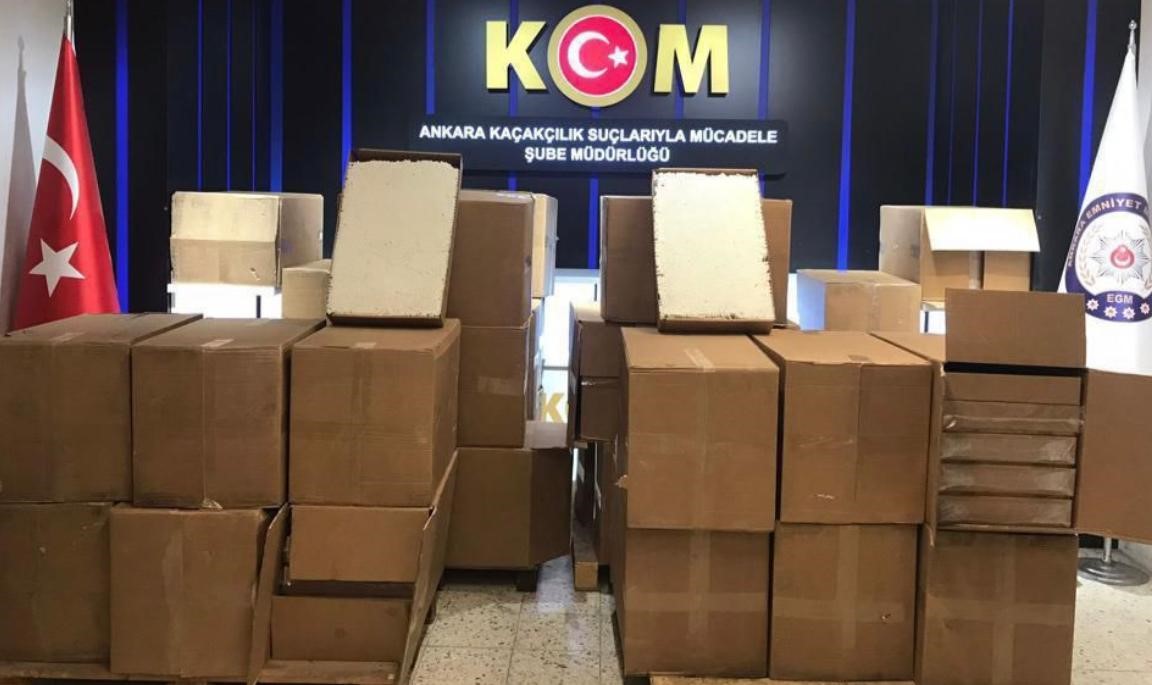 ANKARA KAÇAKÇILIK SUÇLARIYLA MÜCADELE ŞUBE MÜDÜRLÜĞÜ EKİPLERİNCE YAPILAN OPERASYON SONUCU