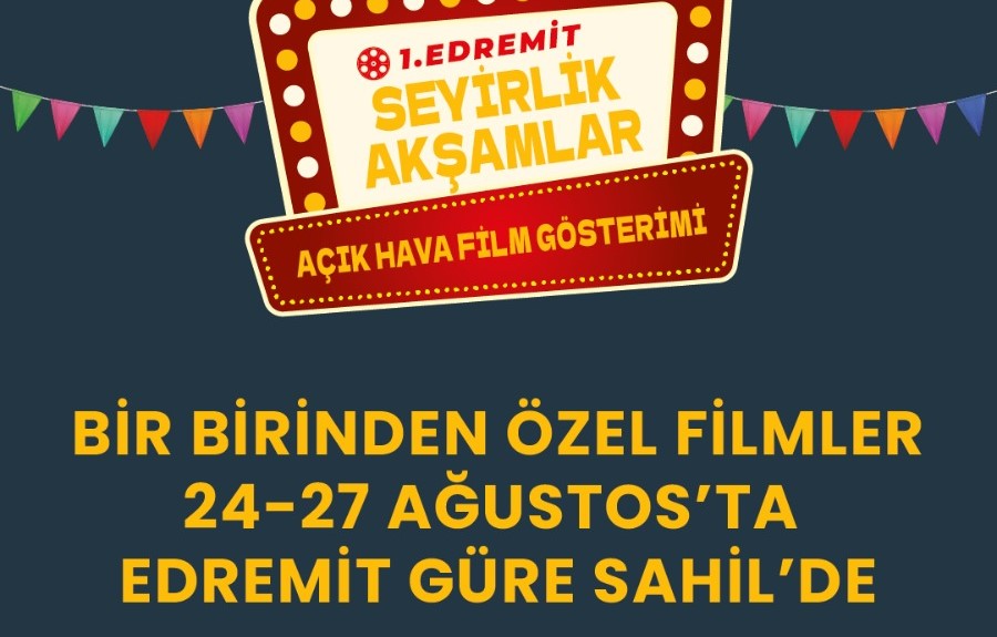 Büyükşehir Belediyesi tarafından Bandırma’da başlatılan açık hava sineması, Edremit ile