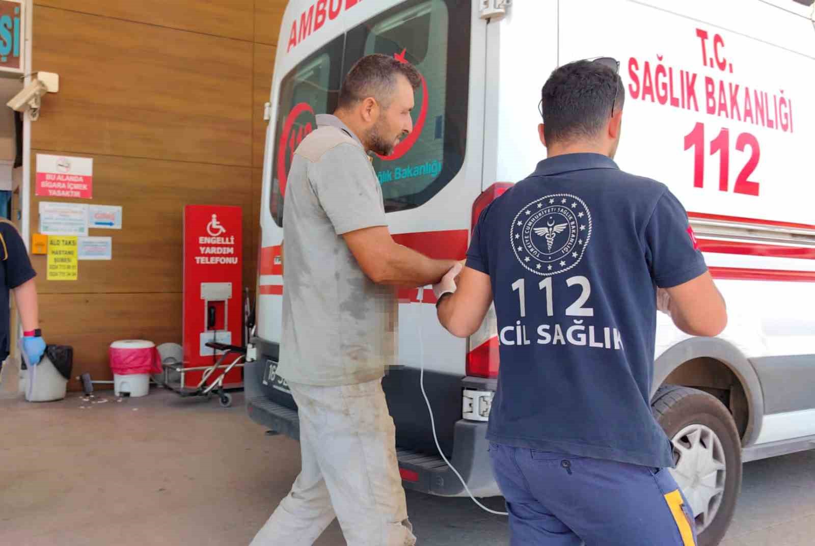 BURSA'NIN İNEGÖL İLÇESİ YENİCEKÖY MAHALLESİNDE YAPIMI DEVAM EDEN İNŞAATTA MEYDANA