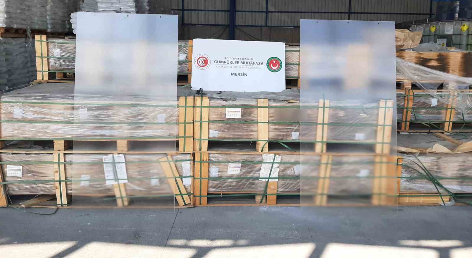 TİCARET BAKANLIĞI GÜMRÜK MUHAFAZA EKİPLERİNCE, MERSİN’DE GERÇEKLEŞTİRİLEN OPERASYONDA ÜLKEYE YASA