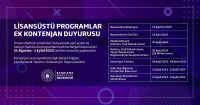Bandırma Onyedi Eylül Üniversitesi’nin Lisansüstü Programlar Ek Kontenjan başvuruları açıklandı. 