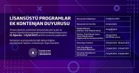 BANÜ, Lisansüstü Programlar Ek Kontenjan başvuru tarihlerini duyurdu 