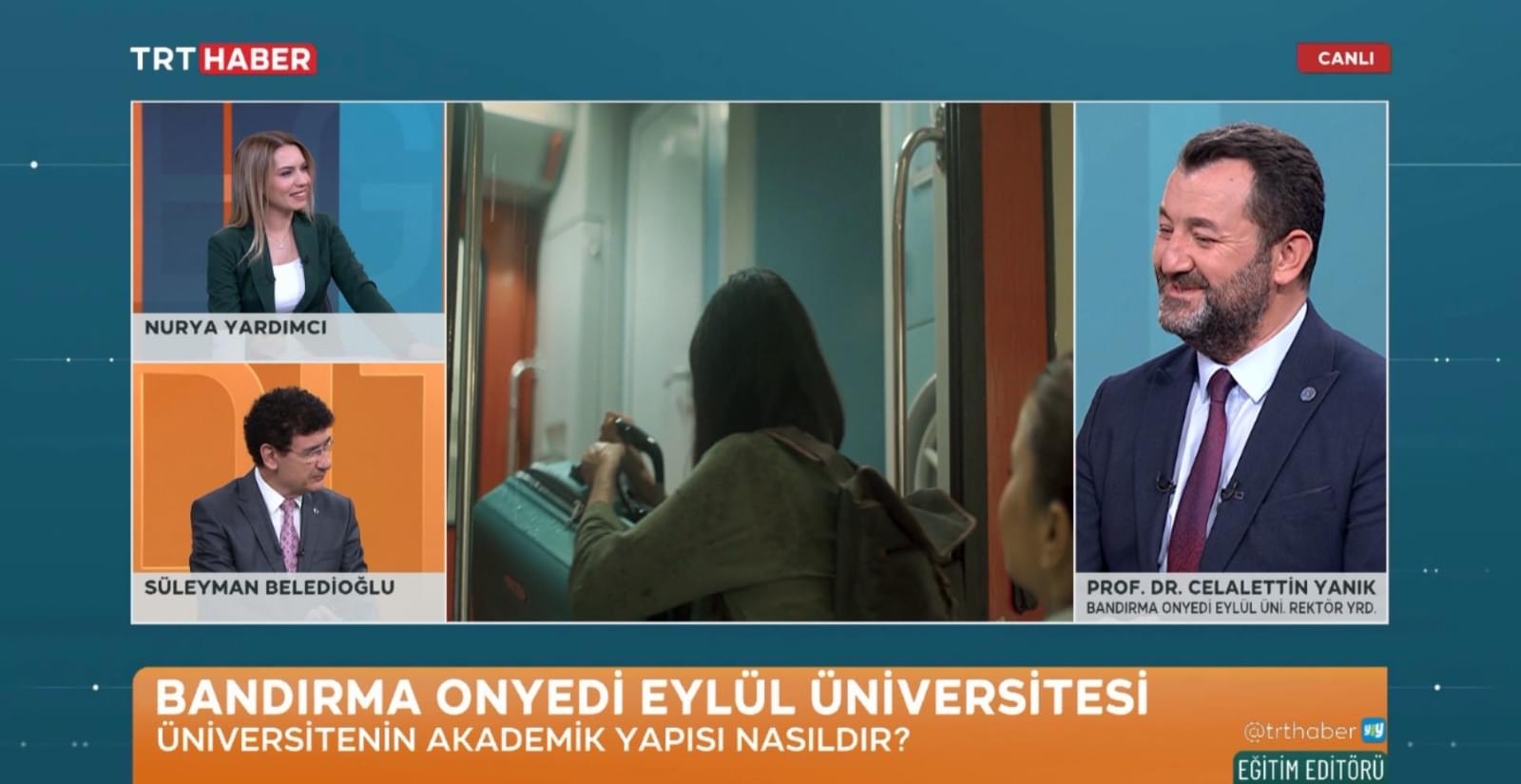 Bandırma Onyedi Eylül Üniversitesi Rektör Yardımcısı TRT Haber’de yayınlanan “Eğitim