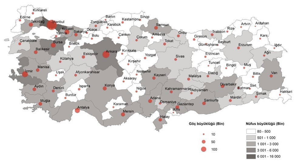TÜİK, 2022 yılı iç göç istatistiklerini açıkladı. 2022 yılında Balıkesir’den