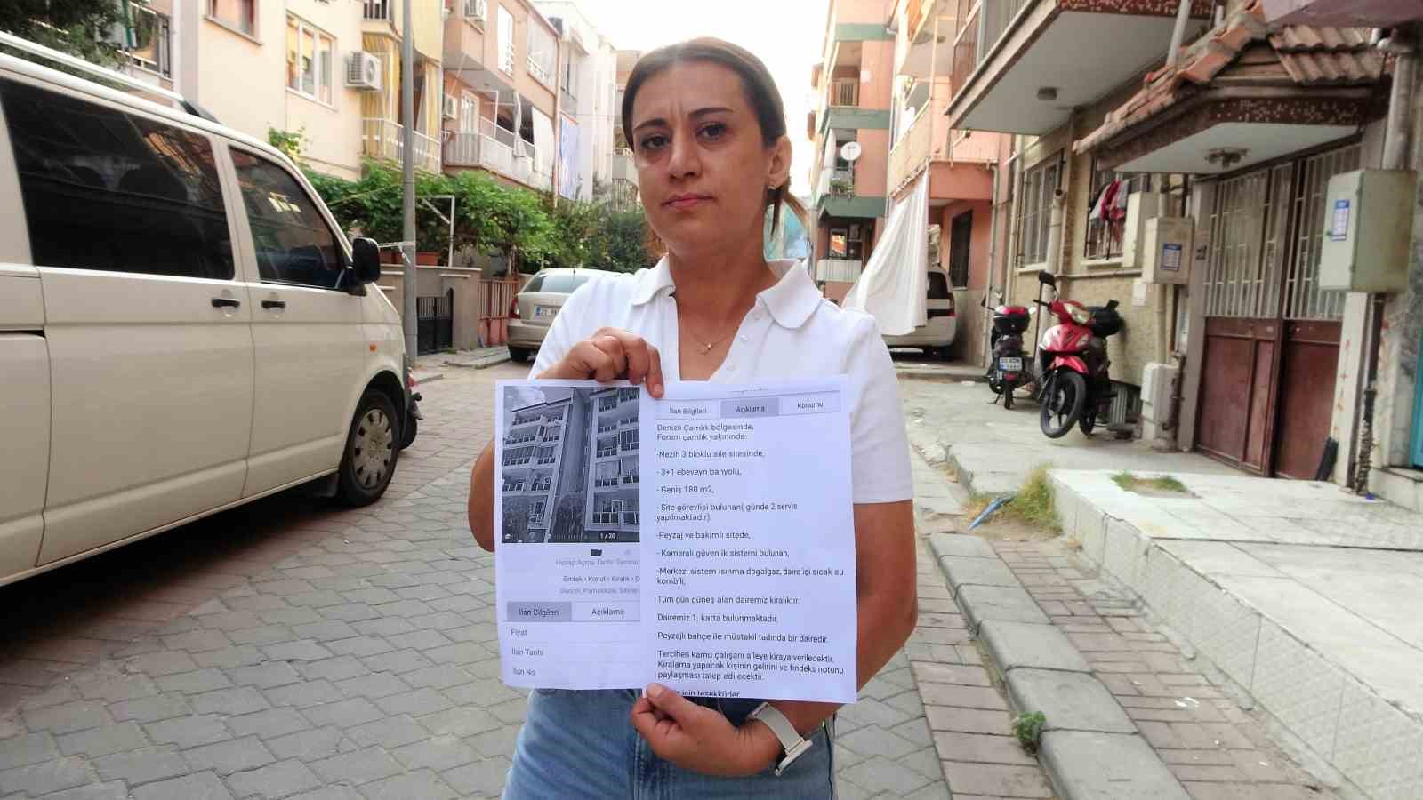 DUYGU KAYA,  EV ARADIĞI SIRADA KENDİSİNİ ŞAŞIRTAN BİR İLANA