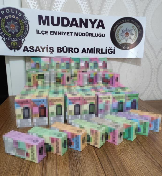 MUDANYA EMNİYET MÜDÜRLÜĞÜ ASAYİŞ BÜRO EKİPLERİ 100 BİN LİRALIK ELEKTRONİK