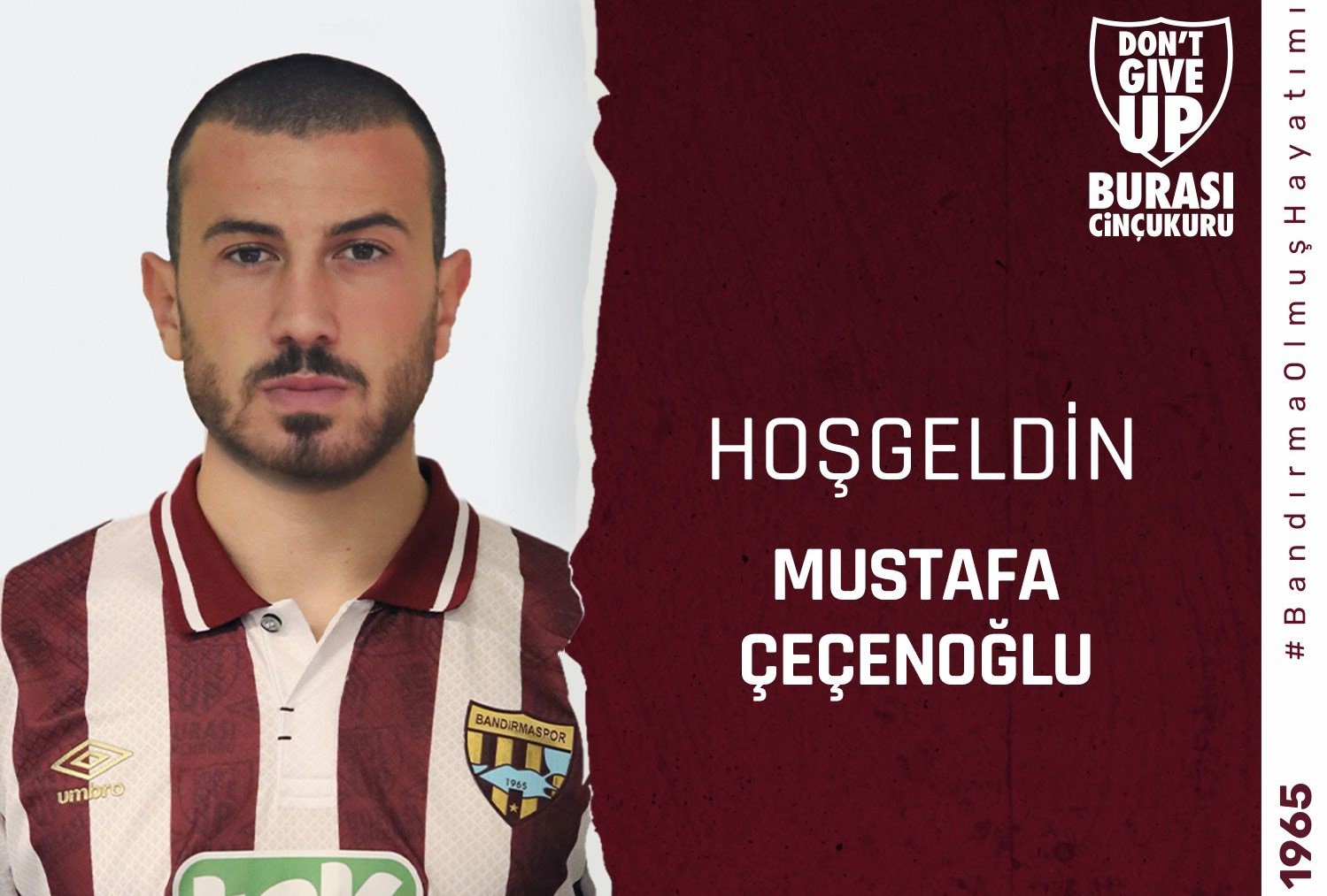 Bandırmaspor 29 yaşındaki orta saha oyuncusu Mustafa Çeçenoğlu ile 1