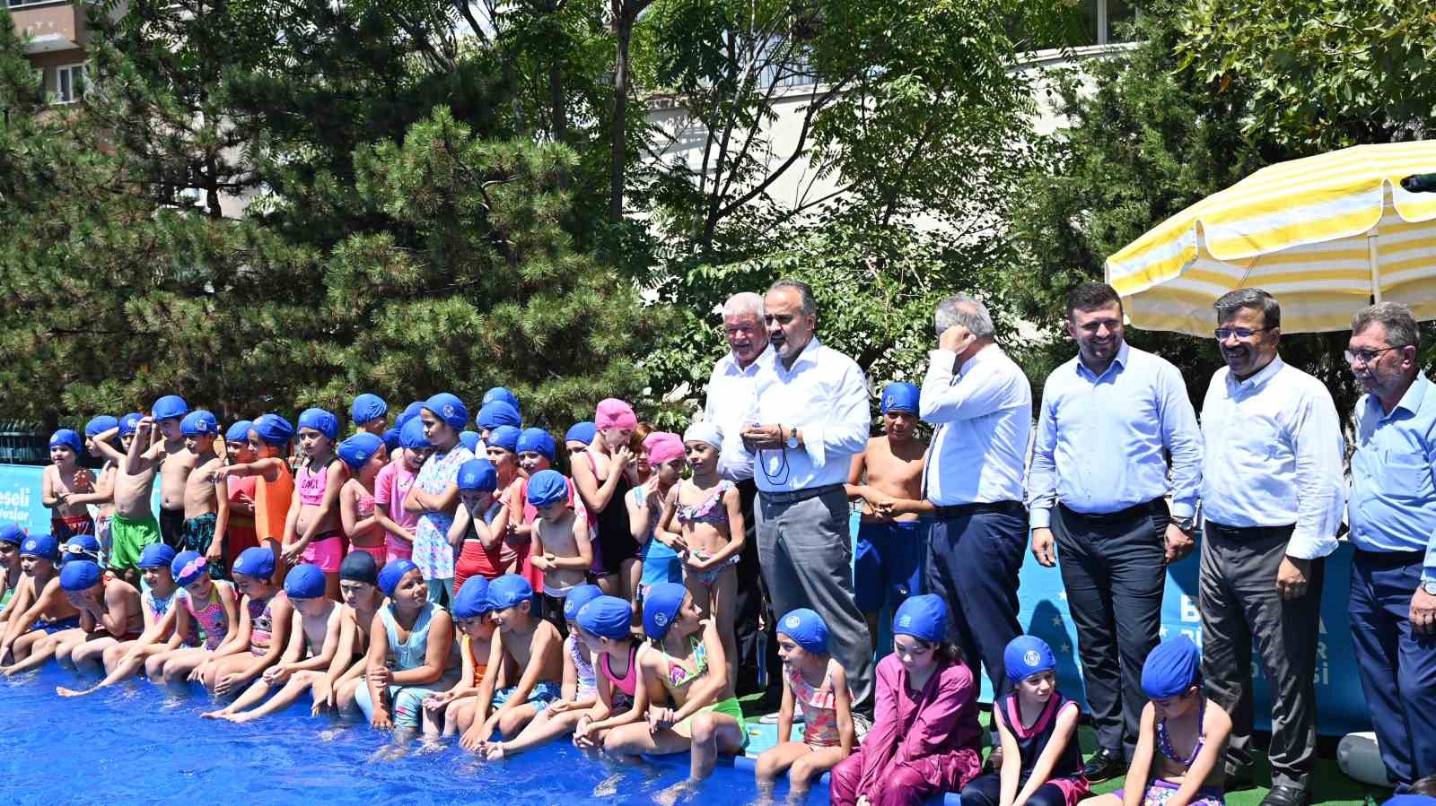 BURSA BÜYÜKŞEHİR BELEDİYESİ, ‘NEŞELİ HAVUZLAR MUTLU ÇOCUKLAR’ PROJESİ KAPSAMINDA KURULAN