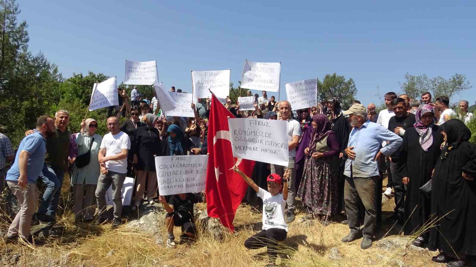 BURSA’NIN ORHANELİ İLÇESİNE BAĞLI FİROZ KÖYÜNÜN YAKINLARINA YAPILMAK İSTENEN MERMER