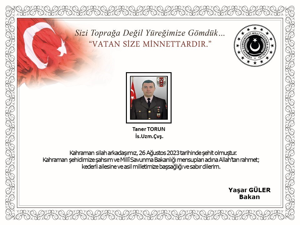MİLLİ SAVUNMA BAKANLIĞI, KUZEY IRAK'TA YÜRÜTÜLEN PENÇE-KİLİT OPERASYONU'NDA EYP’NİN PATLAMASI