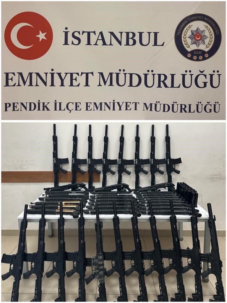 PENDİK’TE EKİPLER, SİLAH TİCARETİ YAPILDIĞI BELİRLENEN DEPOYA OPERASYON DÜZENLEDİ. SİLAH