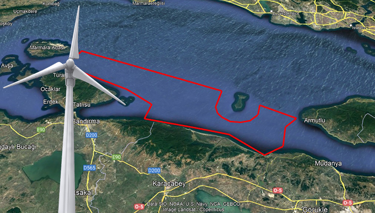 Bandırma deniz üstü RES’lere aday gösterildi Enerji ve Tabii Kaynaklar Bakanlığı, ilk deniz üstü rüzgâr enerjisi