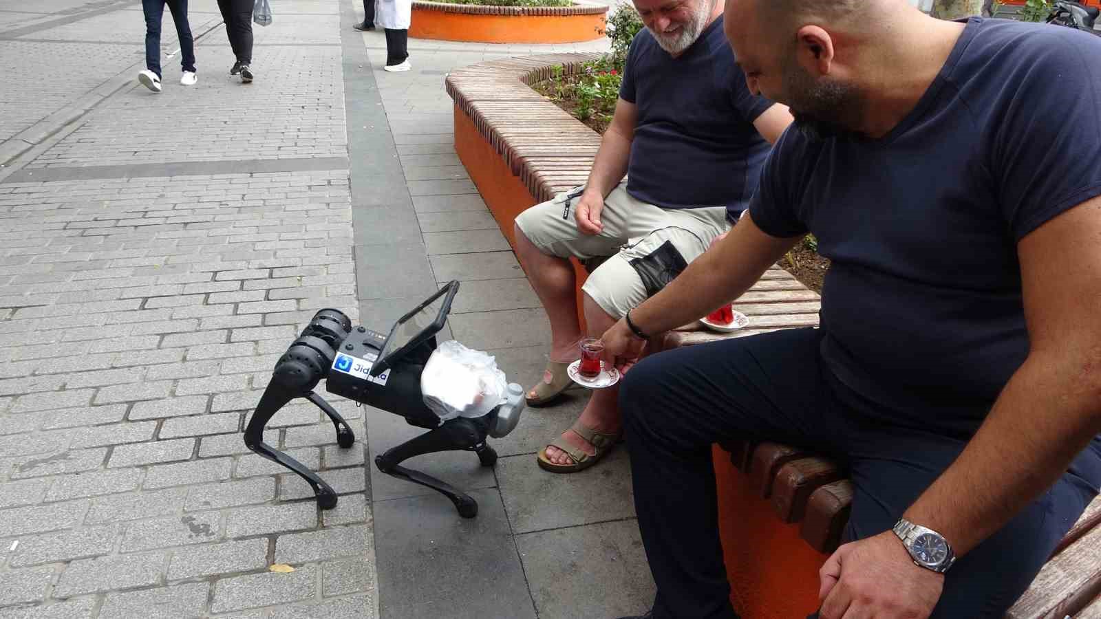 PENDİK’İN SOKAKLARINDA GEZEN ROBOT KÖPEK JİDOKA DOG VATANDAŞLARIN YOĞUN İLGİSİYLE